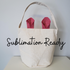 POLYESTER Easter Bunny BUCKET for SUB Pink-Design Blanks