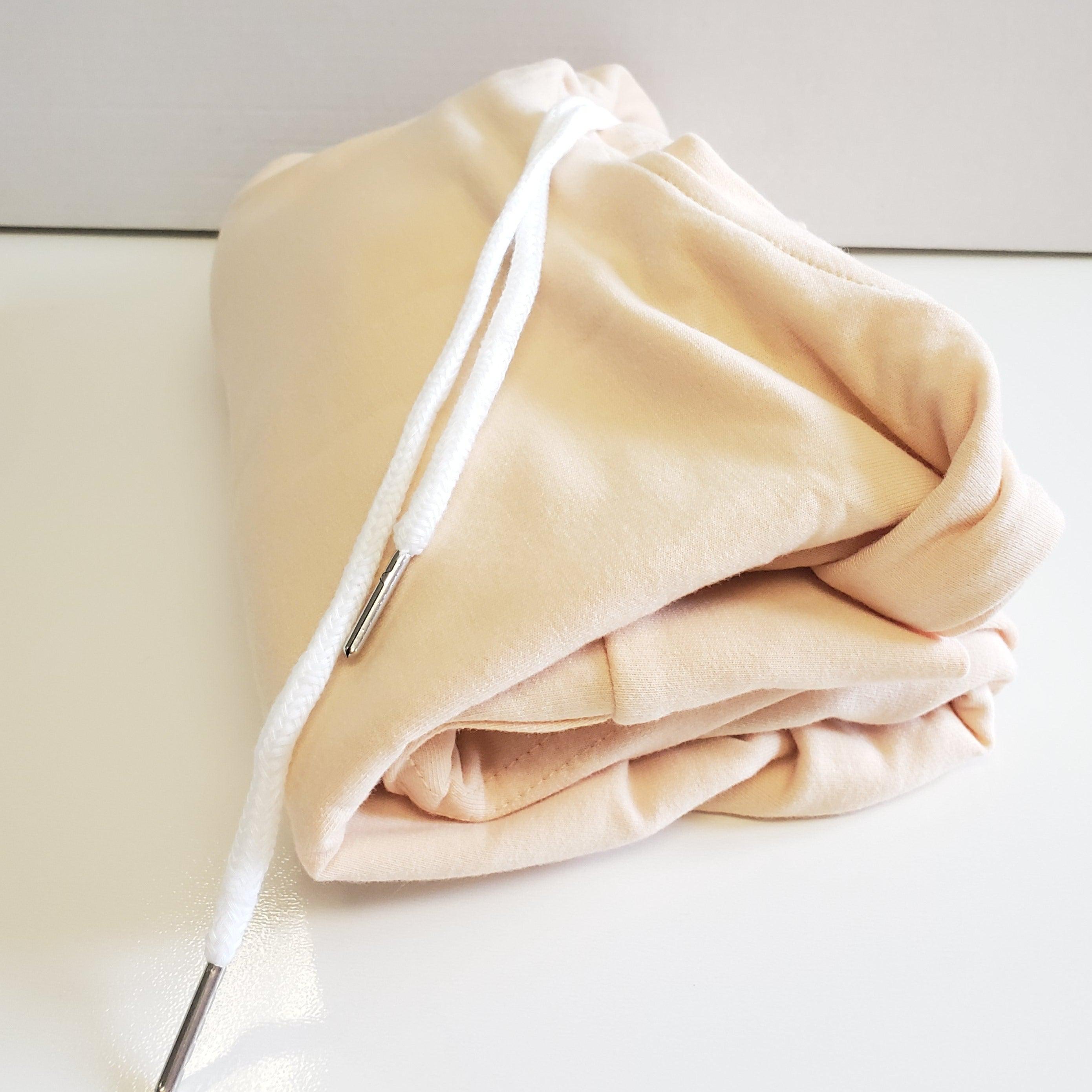 Polyester Long Sleeve Hoodie - Sand-Design Blanks