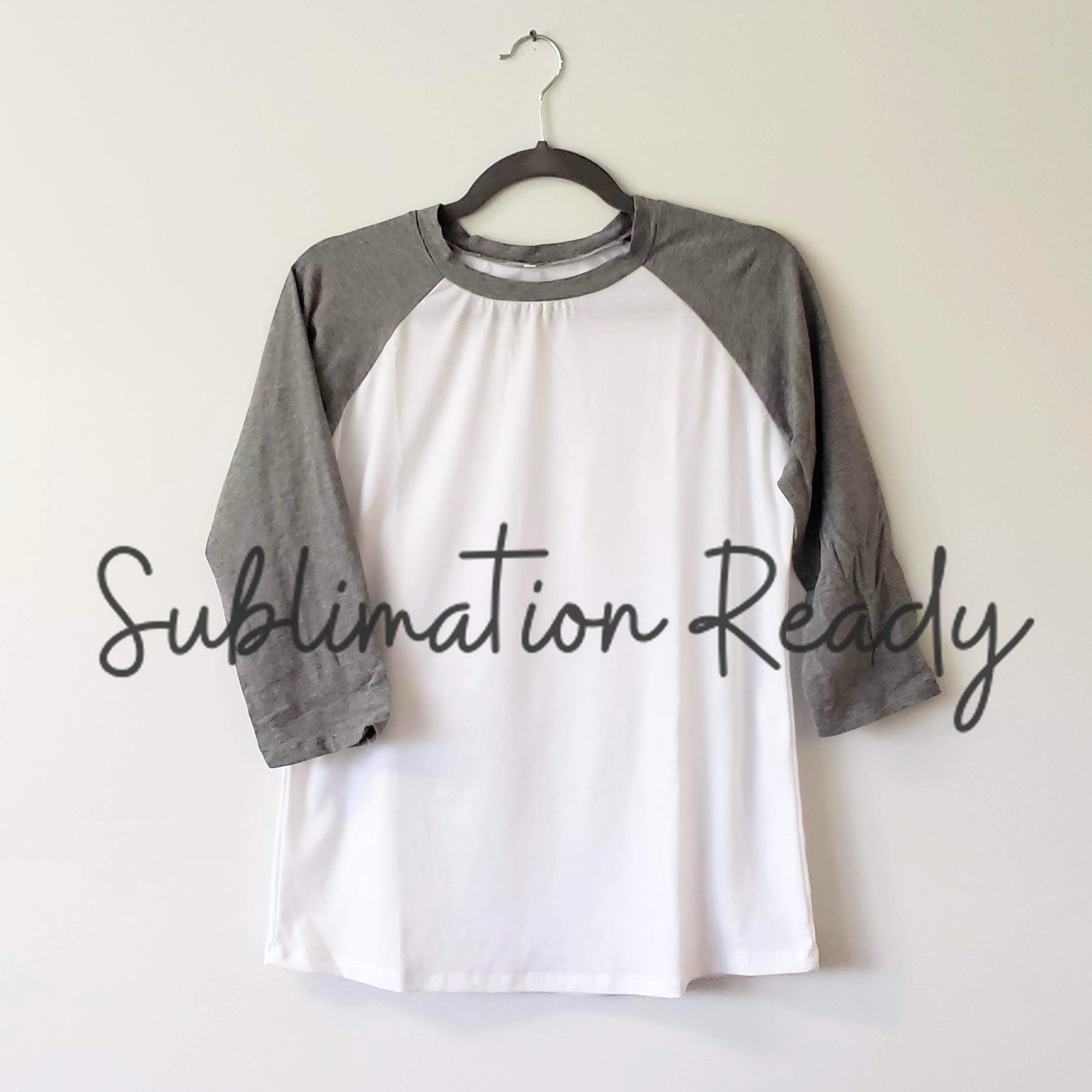 Polyester Raglan Sleeve Shirts - Ladies GREY-Design Blanks