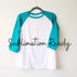 Polyester Raglan Sleeve Shirts - Ladies TURQUOISE-Design Blanks
