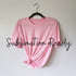 Polyester Short Sleeve Tee Shirt - Pink-Design Blanks