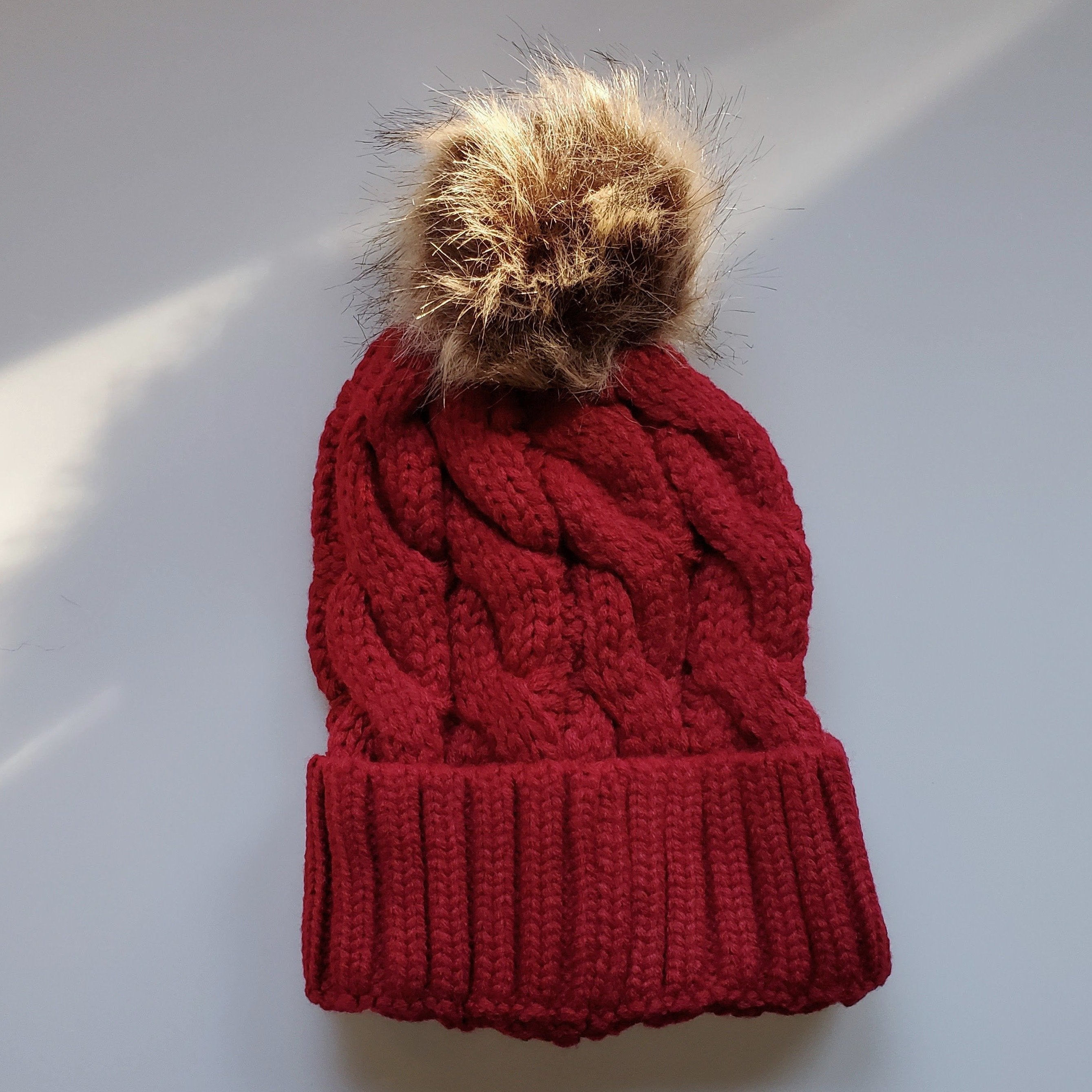 Pom Pom Toque - Burgundy-Design Blanks