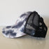 Ponytail Baseball Hat - Tie Dye Criss Cross BLACK GREY WHITE-Design Blanks