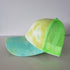 Ponytail Baseball Hat - Tie Dye Criss Cross BLUE MINT YELLOW-Design Blanks