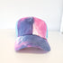 Ponytail Baseball Hat - Tie Dye Criss Cross NAVY PINK AQUA-Design Blanks