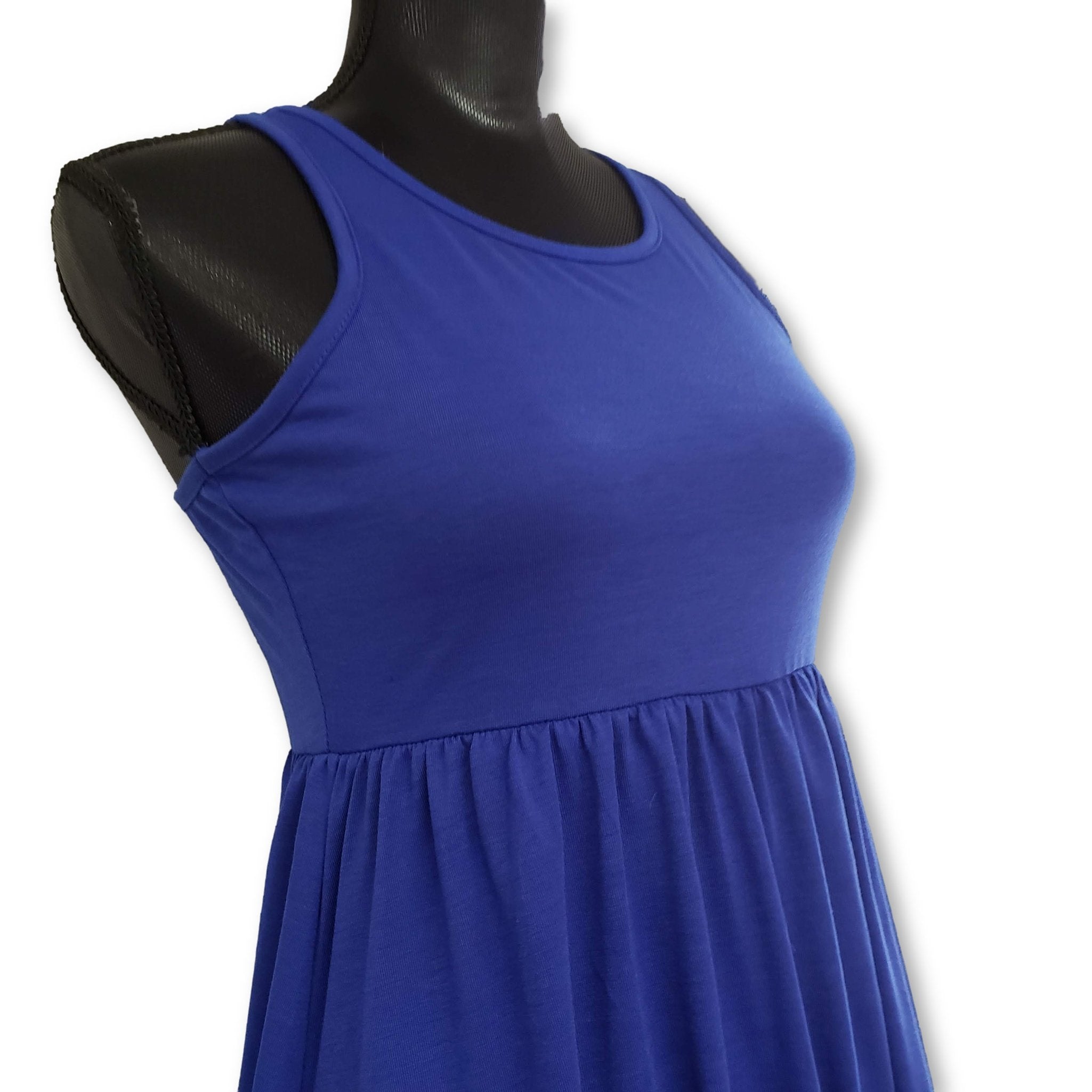 Racer Back Sundress with Pockets - Royal Blue-Design Blanks