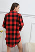 Red & Black Buffalo Plaid Flannel Sleepshirt-Design Blanks