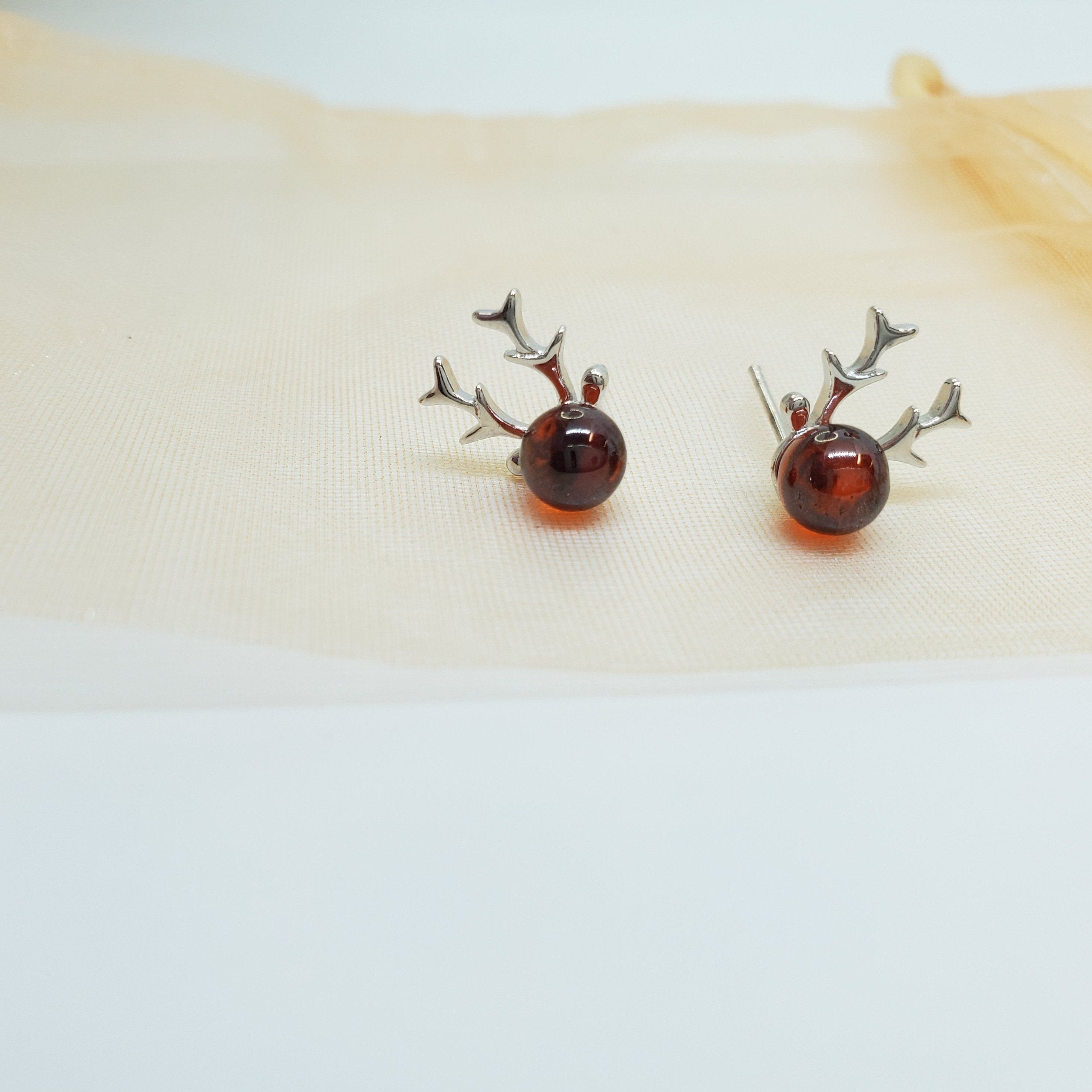 Red Nose Reindeer Earrings-Design Blanks