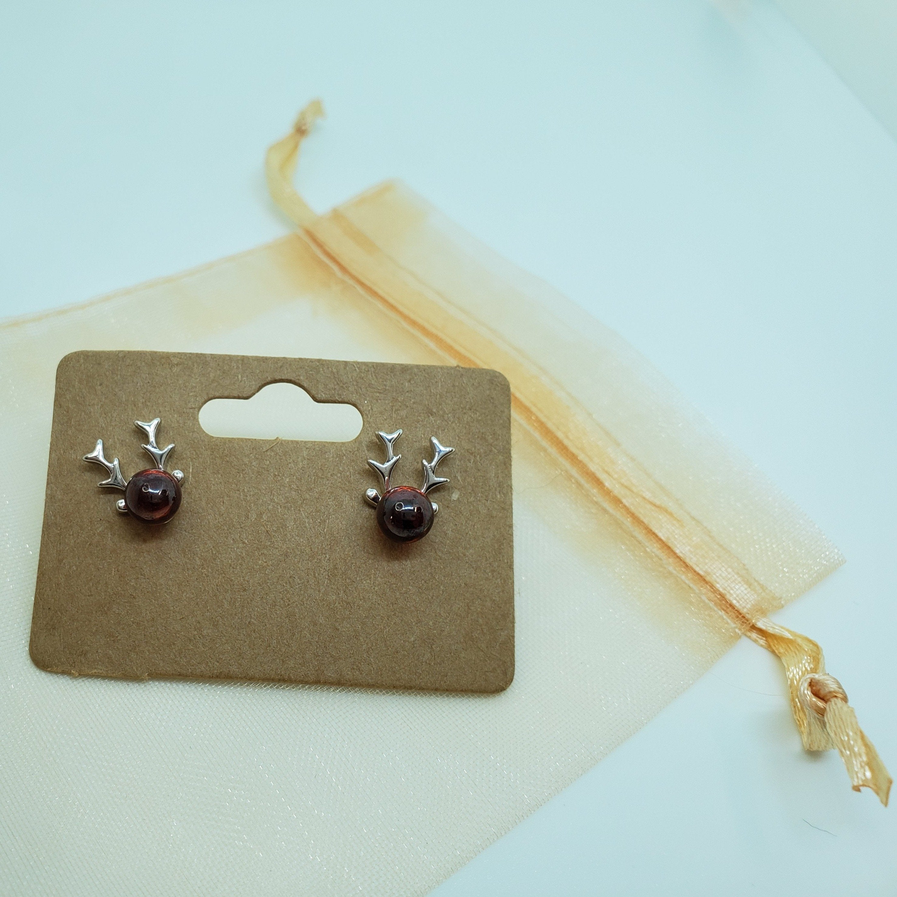 Red Nose Reindeer Earrings-Design Blanks