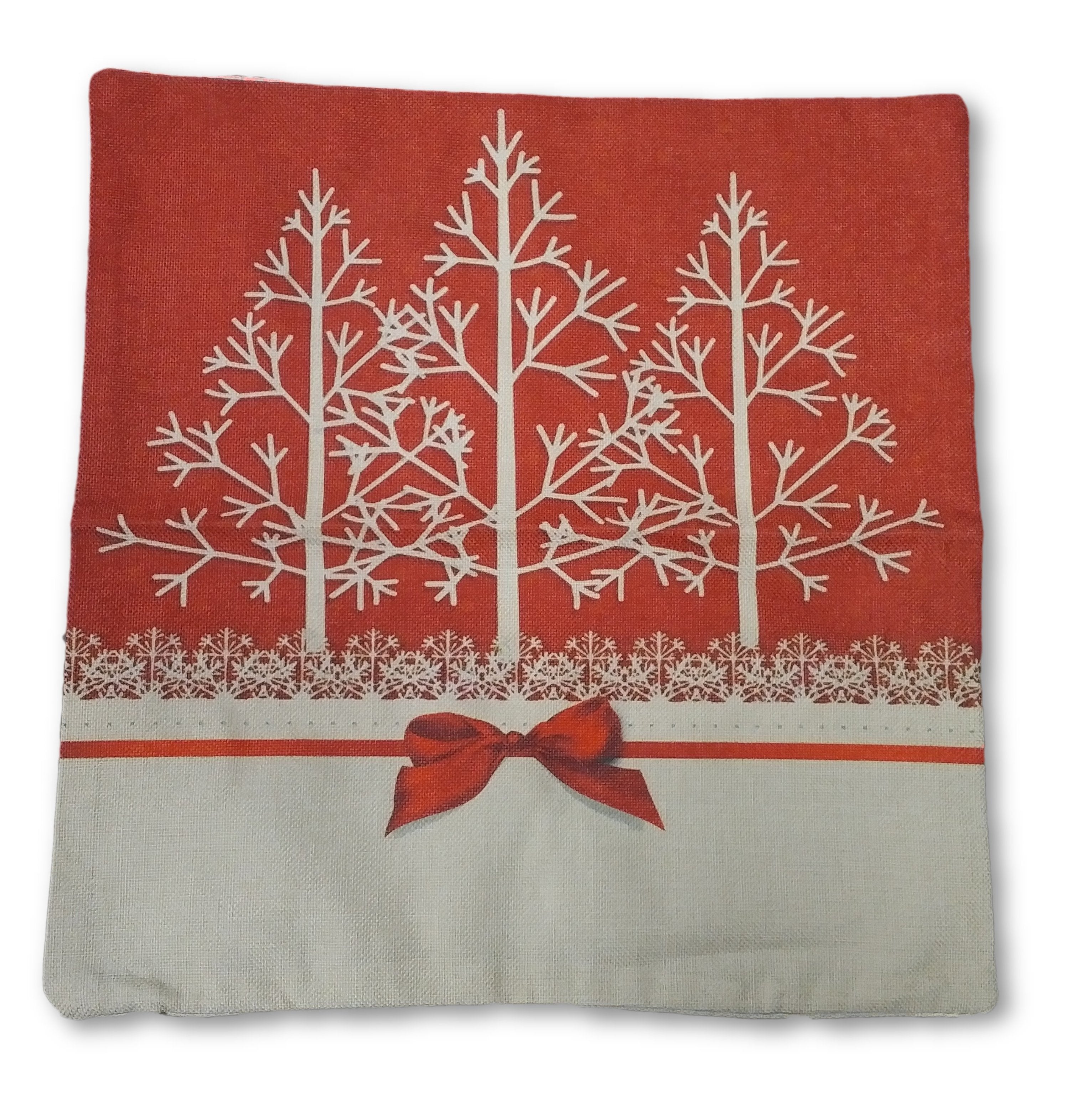 Red Winter Trees Cushion Covers - CC11-Design Blanks