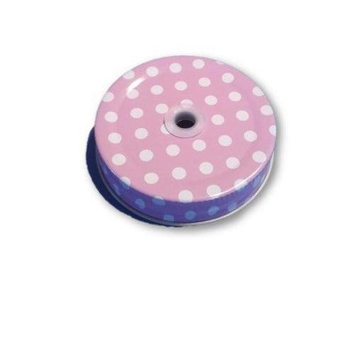 Regular Straw Lids - Pale Purple Polka Dot 10pcs-Design Blanks