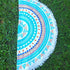 Round Beach Towels - AQUA CLEMENTINE-Design Blanks