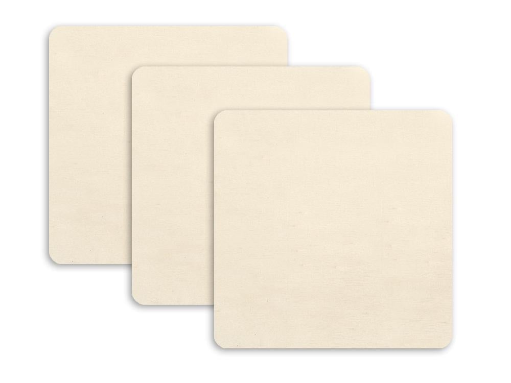 SQUARE Wood Cut Out or Coaster - 3pc pack-Design Blanks
