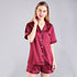 Satin Short Pajamas 3034 BURGUNDY-Design Blanks