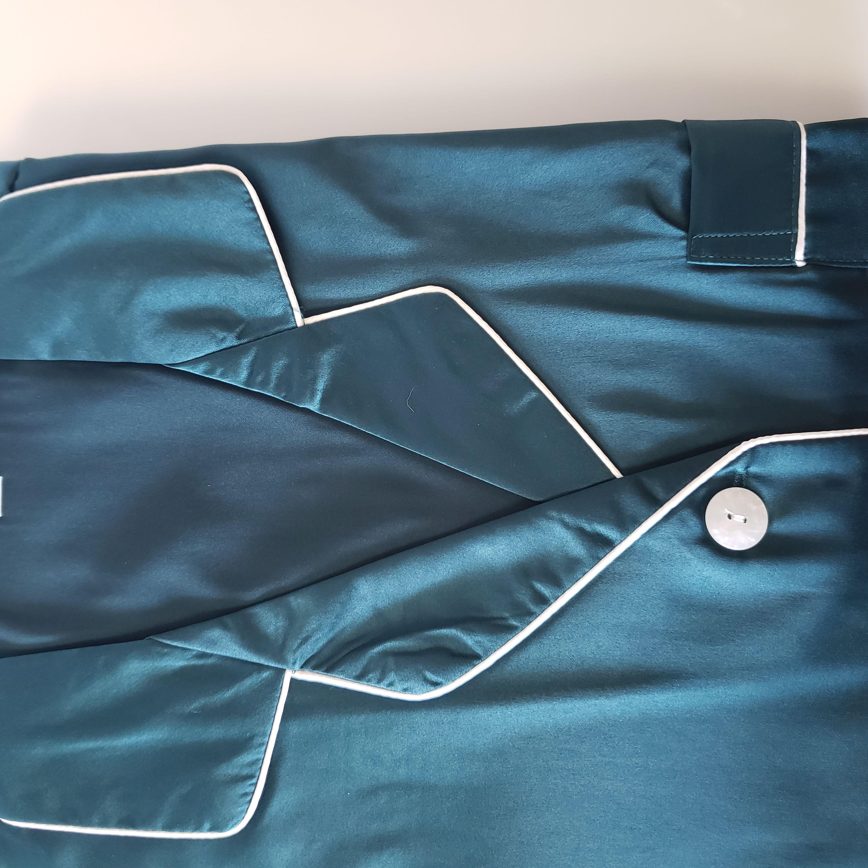 Satin Short Pajamas 3034 Forest Green-Design Blanks