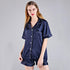 Satin Short Pajamas 3034 NAVY-Design Blanks