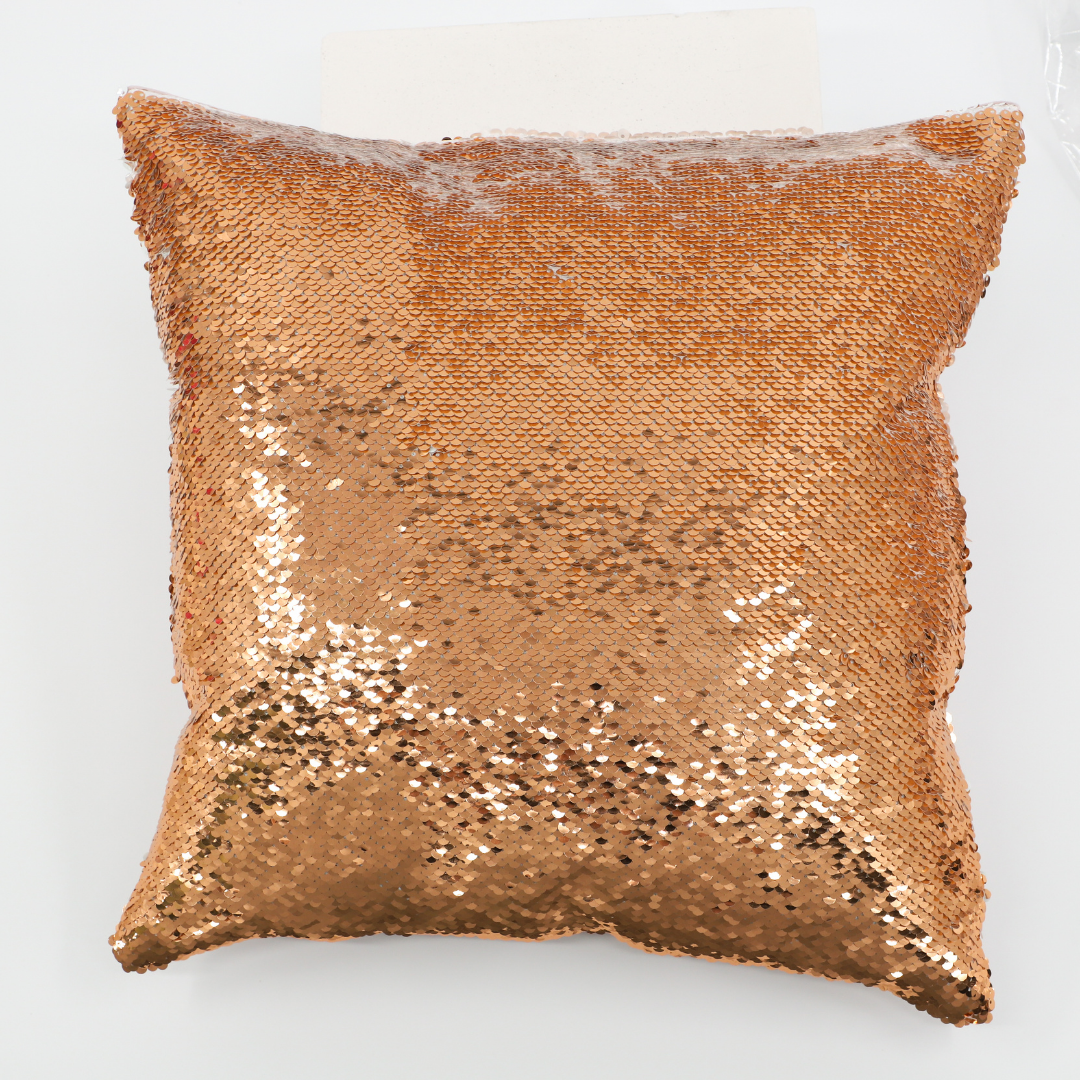 Sequin Mermaid Cushion Covers - Rose Gold/White-Design Blanks