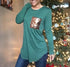 Sequin Pocket Boyfriend - Long Sleeve Tee - Forest **LIMITED**-Design Blanks