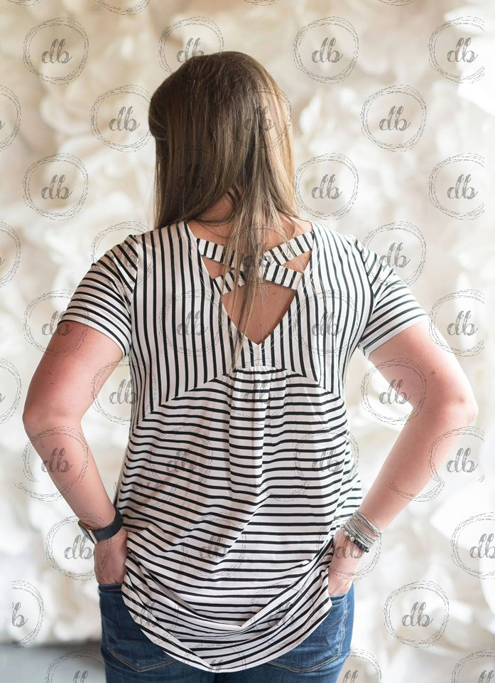 Short Sleeve Babydoll Style with Crisscross Back-Design Blanks