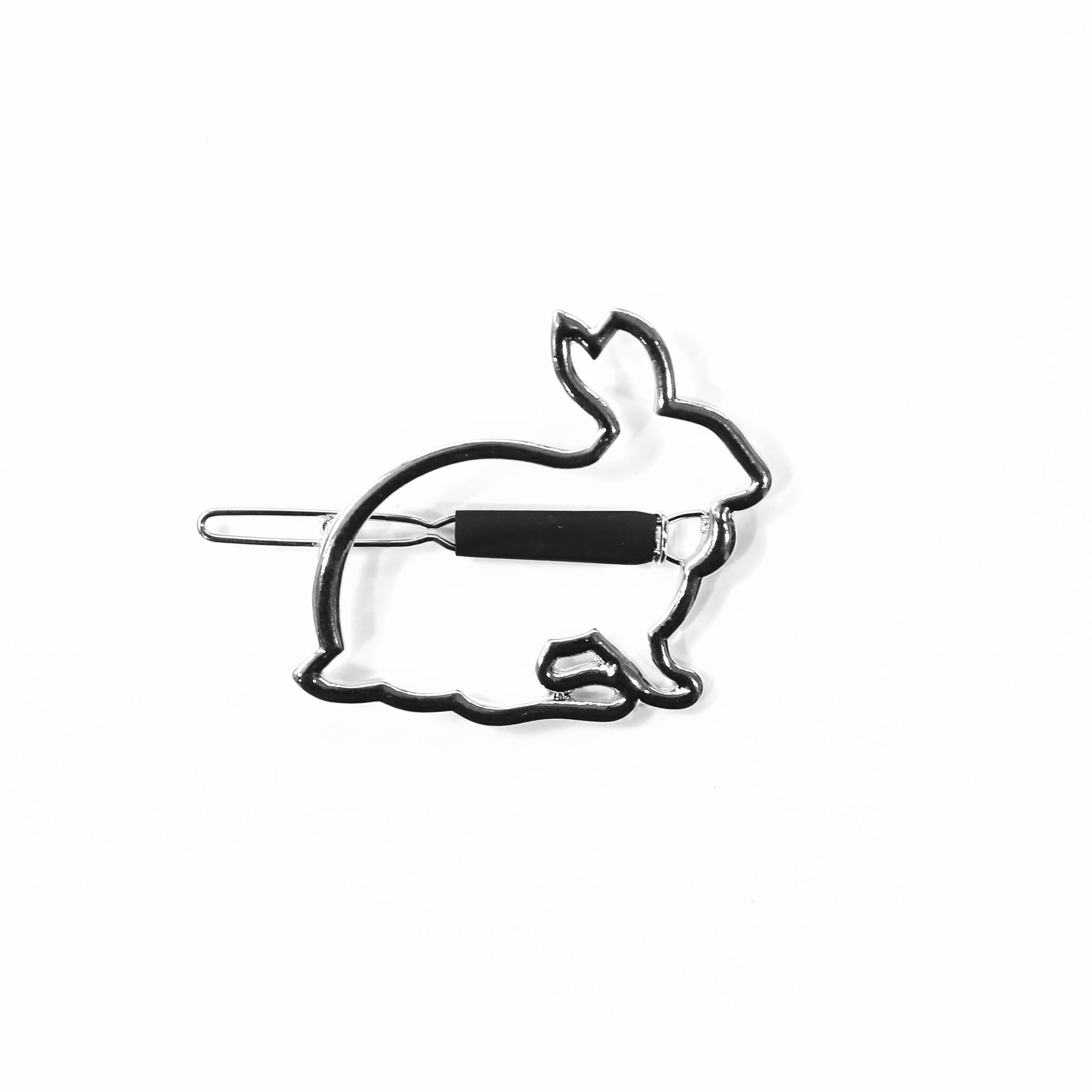 Silver Bunny Barrette-Design Blanks