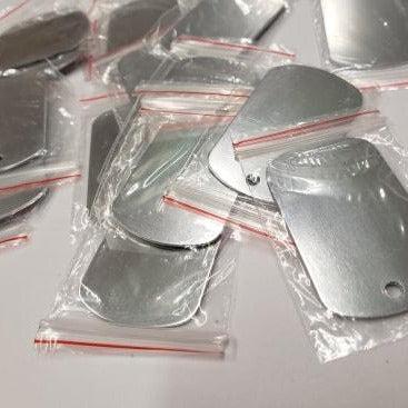 Silver Dog Tags - 25 pack-Design Blanks