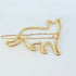 Silver or Gold Kitty Barrette-Design Blanks