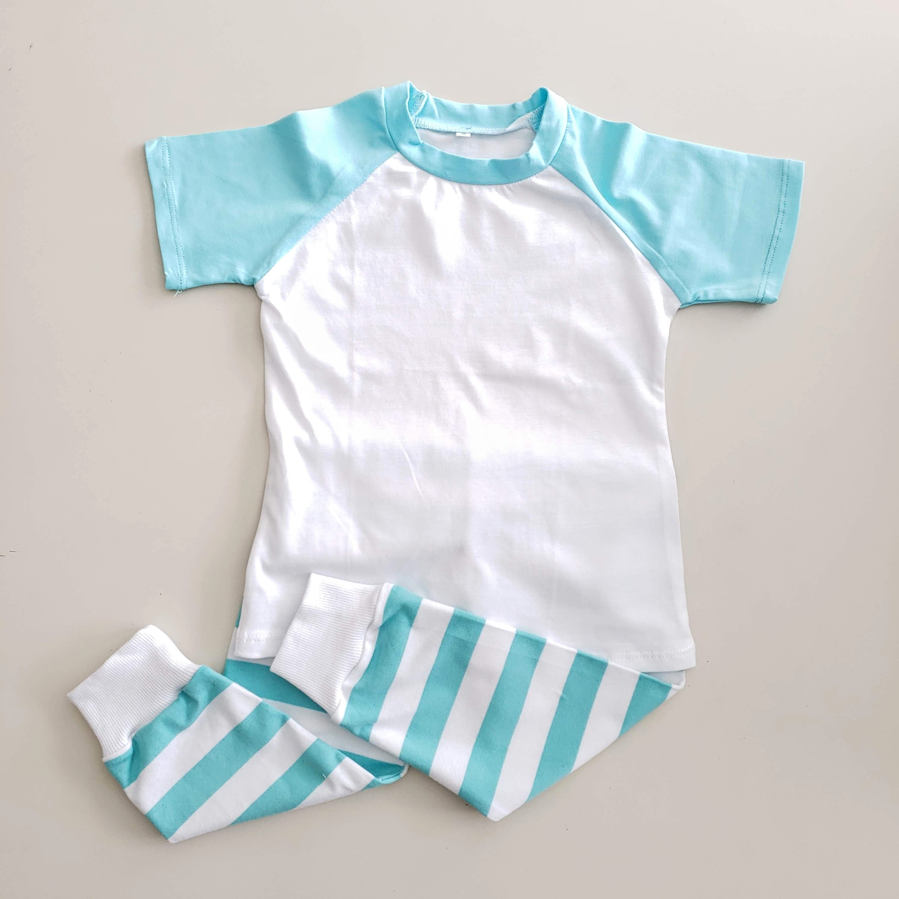 Spring Stripe Pajama - Short Sleeve BLUE-Design Blanks