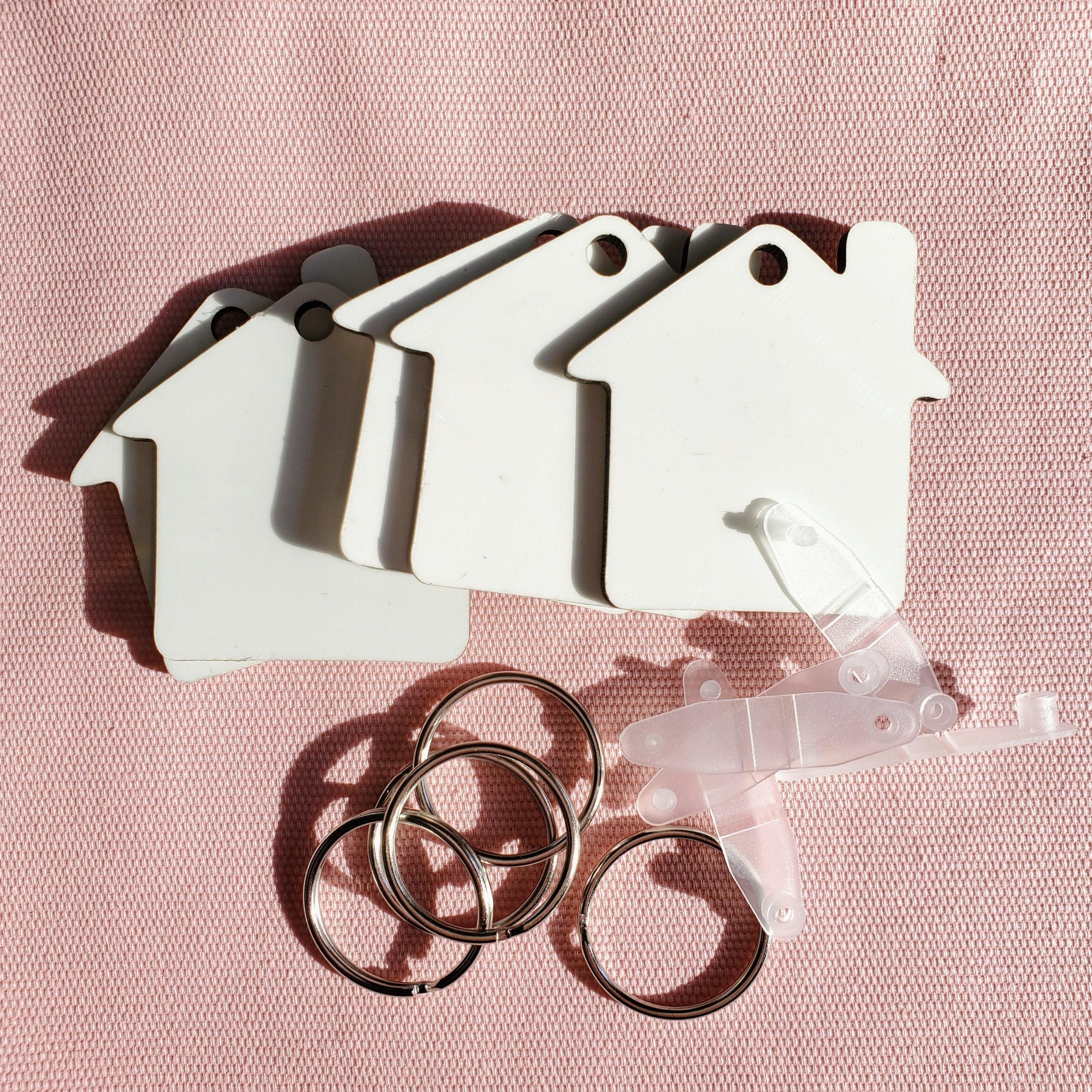 Mdf Keyring Sublimation MDF Keyring- Small HOUSE Pack of 5pcs – Design Blanks
