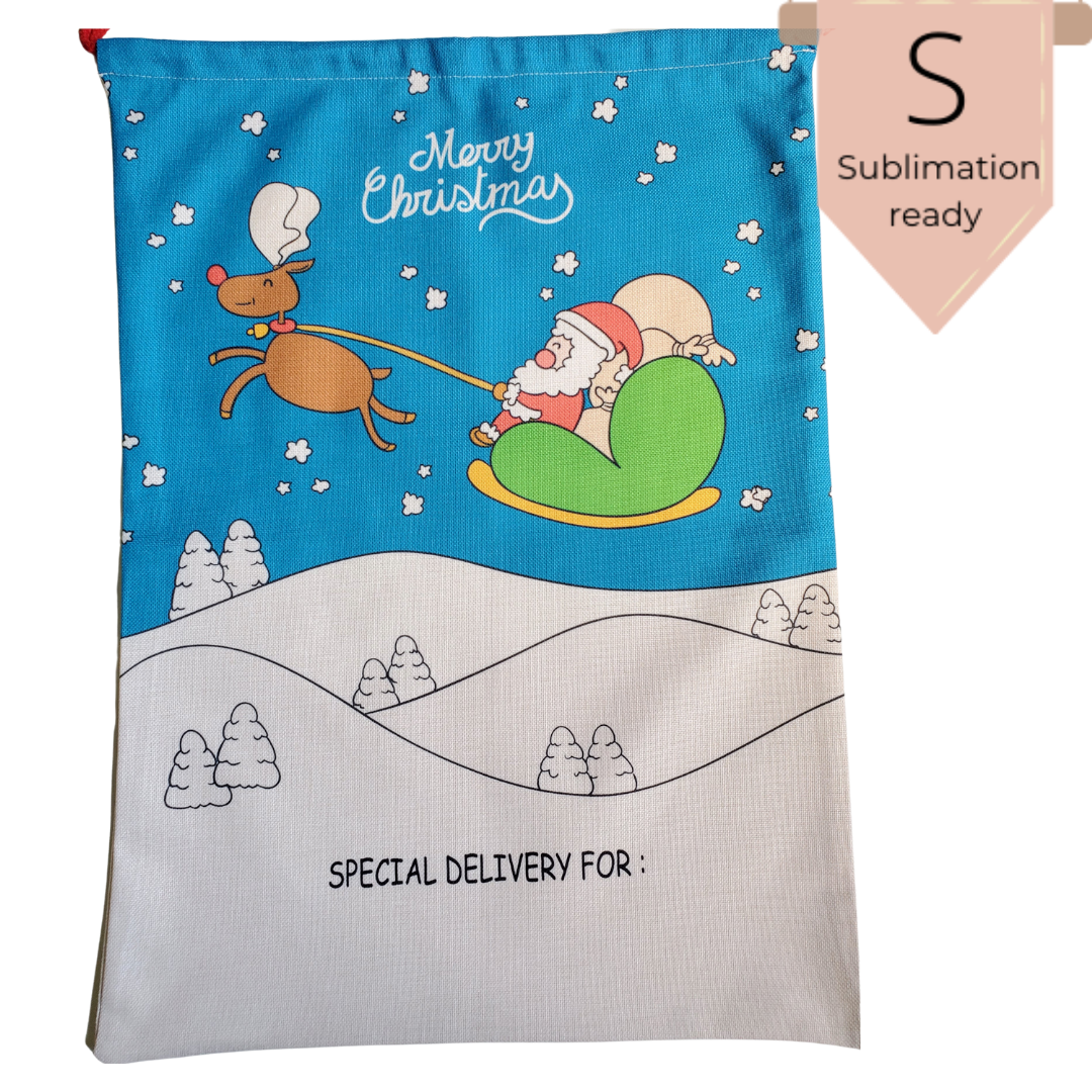 Sublimation Santa Sack - SUB-X17-Design Blanks