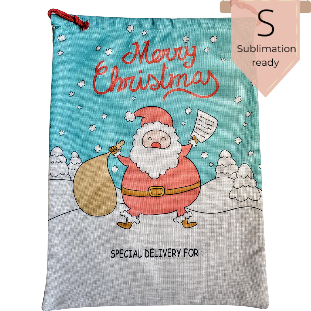 Sublimation Santa Sack - SUB-X19-Design Blanks