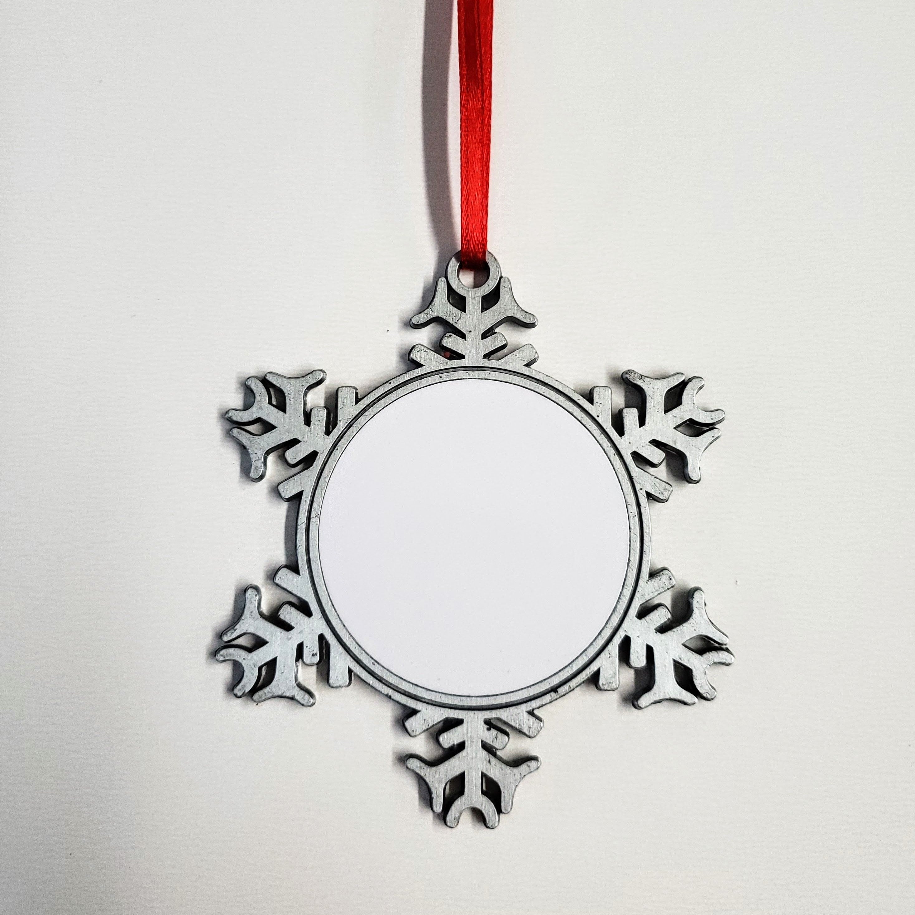 Sublimation Snowflake Ornament - 3 Pack-Design Blanks