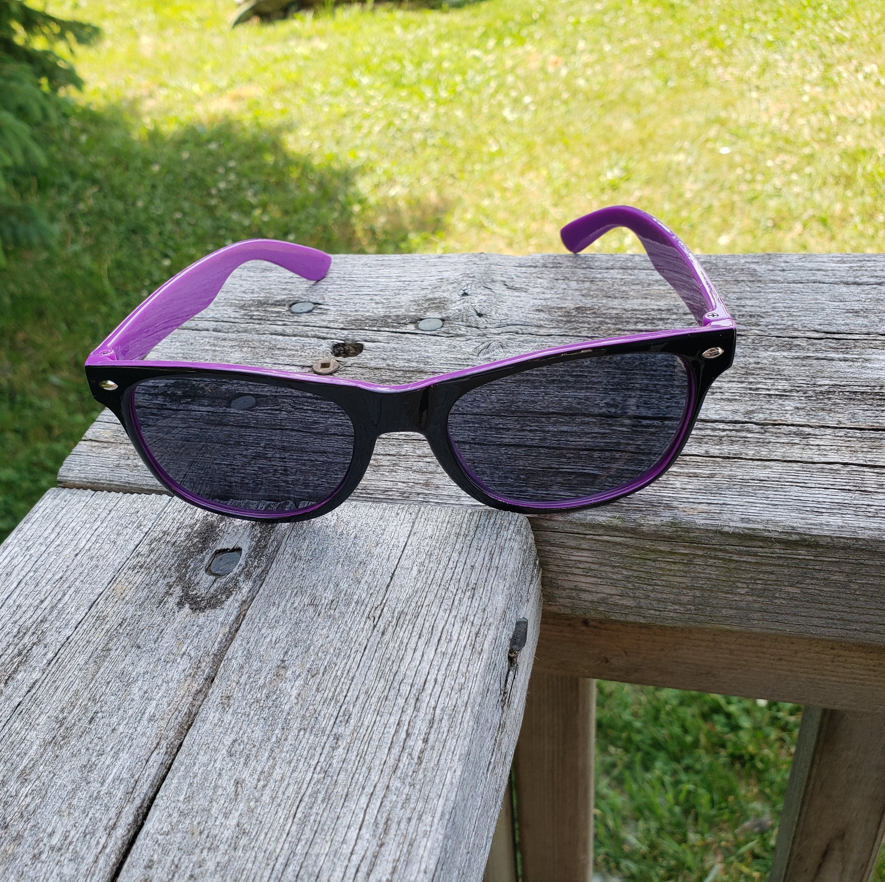 Sunglasses - Purple/Black-Design Blanks