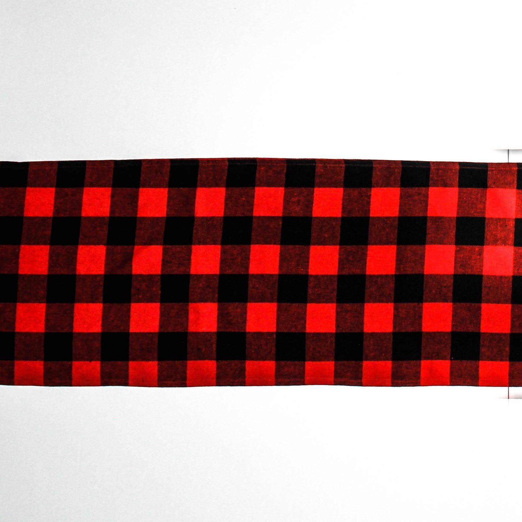 Table Runner Buffalo Plaid - RED-Design Blanks