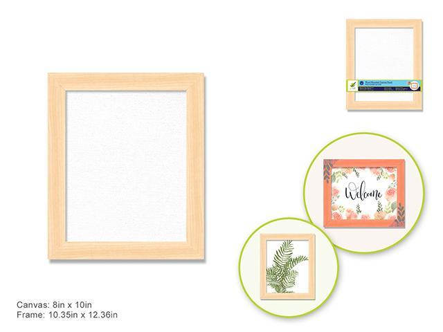 Wood Frame Mount Canvas Panel: 10.3 x 12.3 Inches-Design Blanks