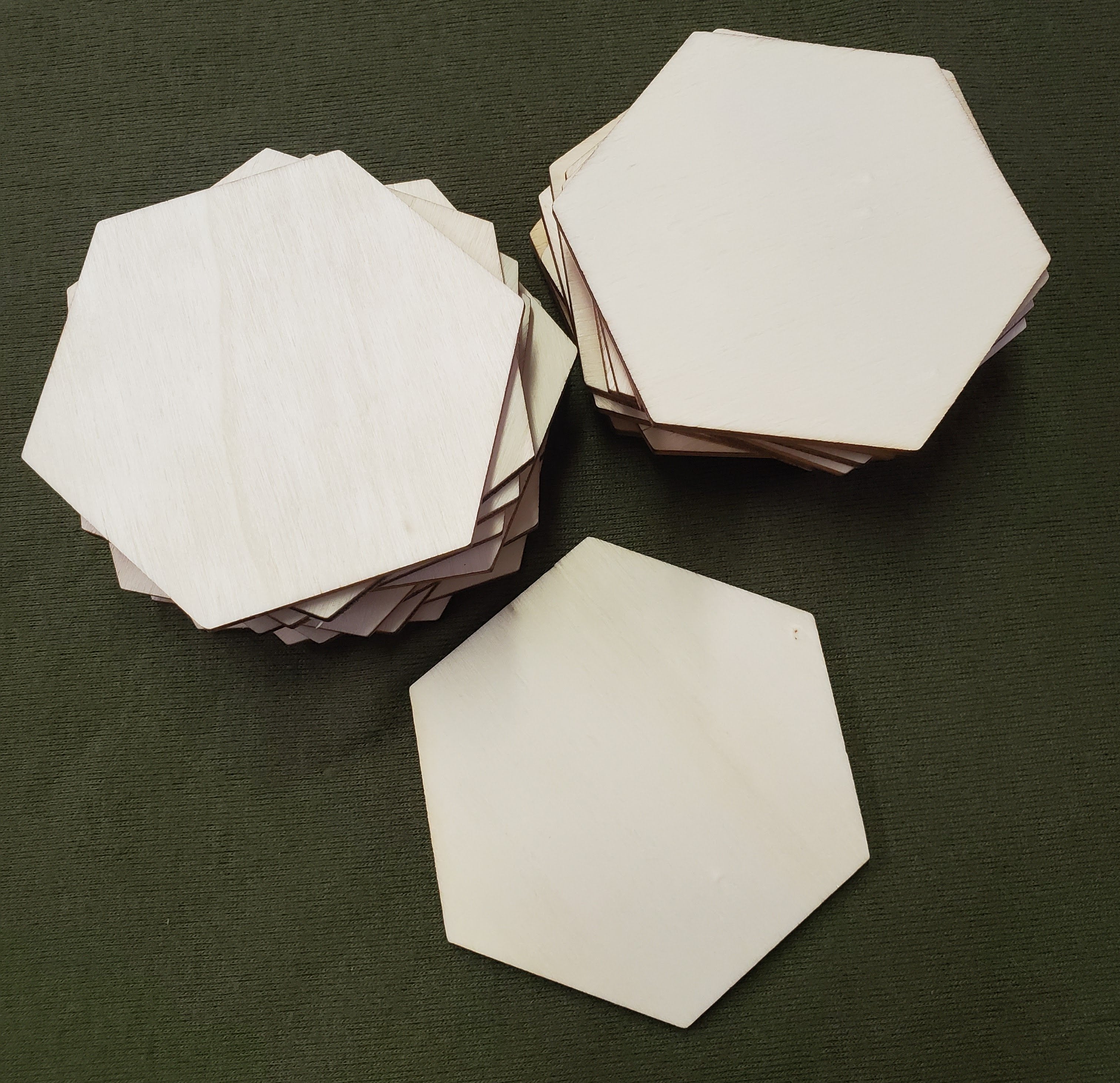 Wooden Hexagon Tile - 20pcs-Design Blanks