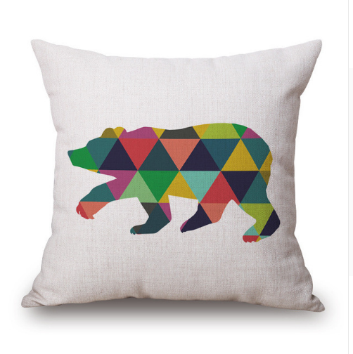 Geo Bear Cushion Cover-Design Blanks