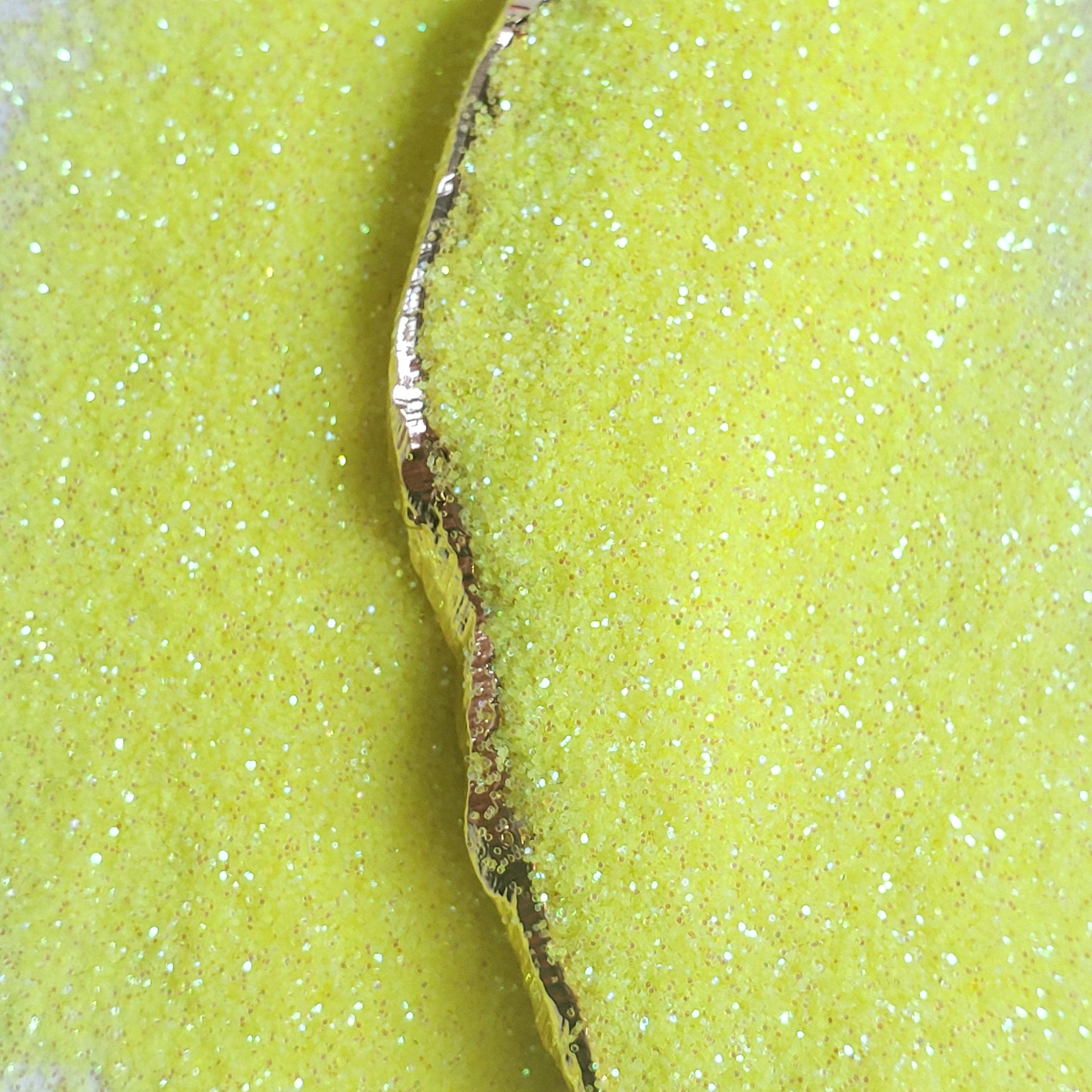 Iridescent Fluorescent Yellow Glitter-Design Blanks