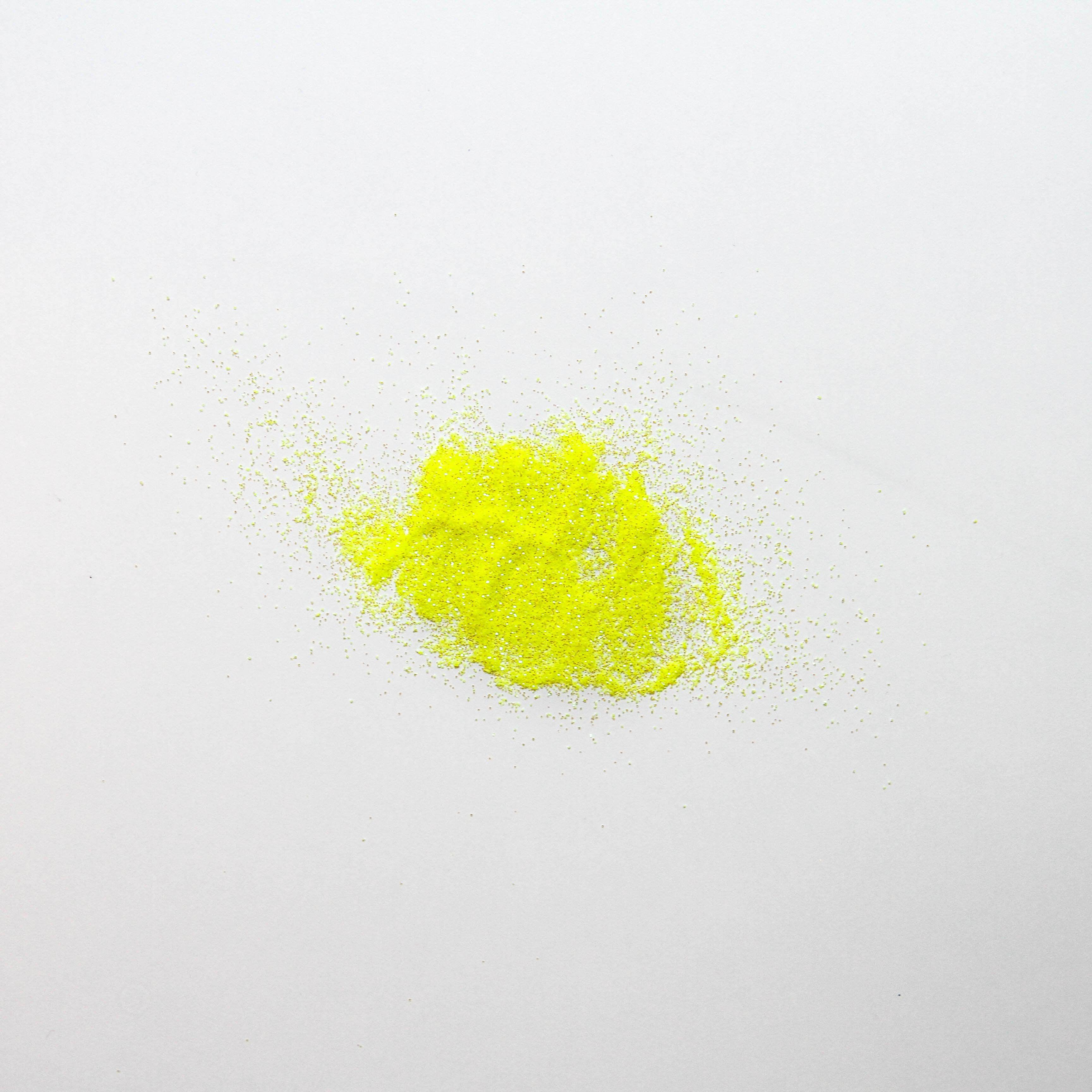 Iridescent Fluorescent Yellow Glitter-Design Blanks