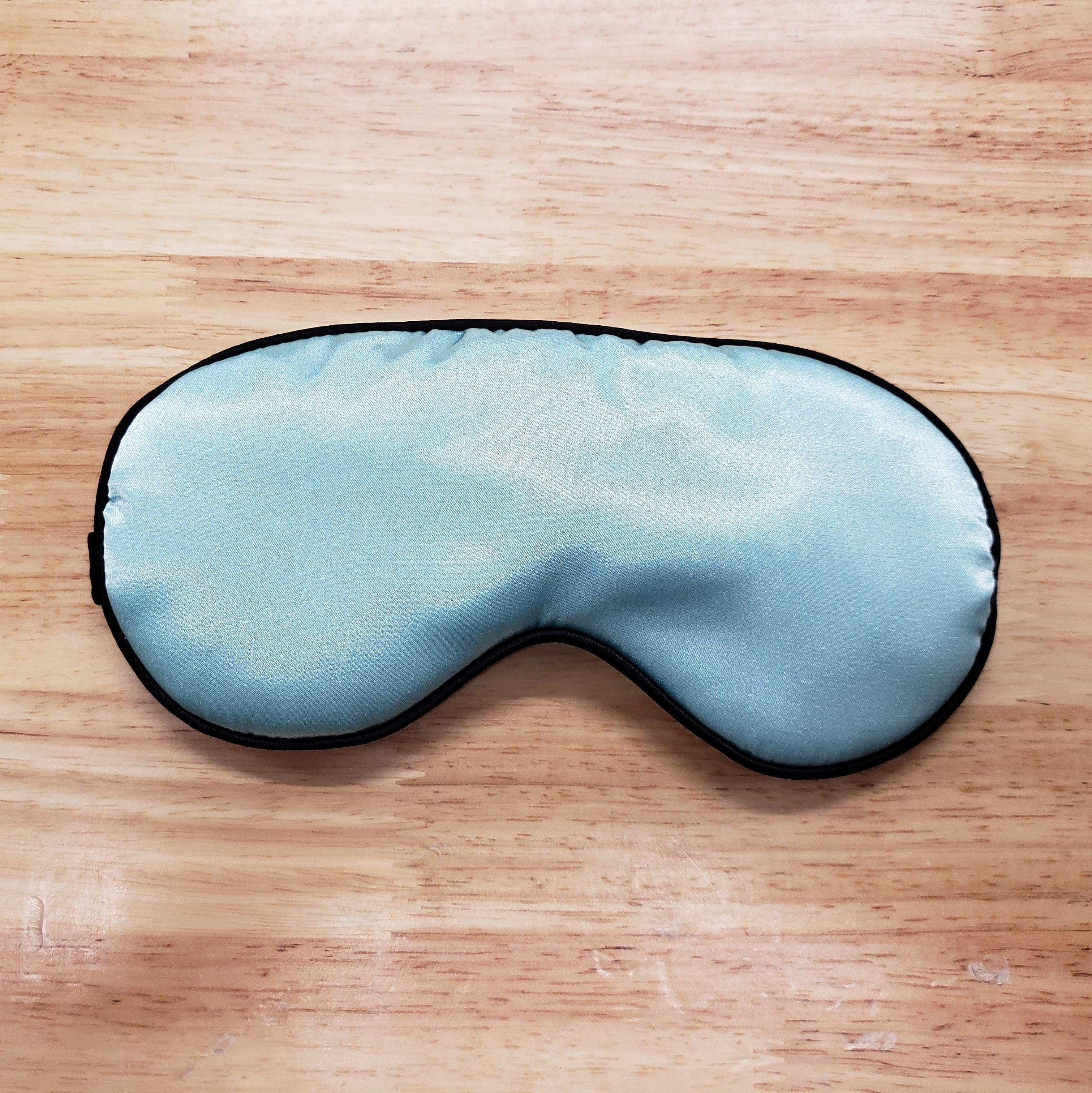 Light Blue Lux Silk Sleep Mask-Design Blanks