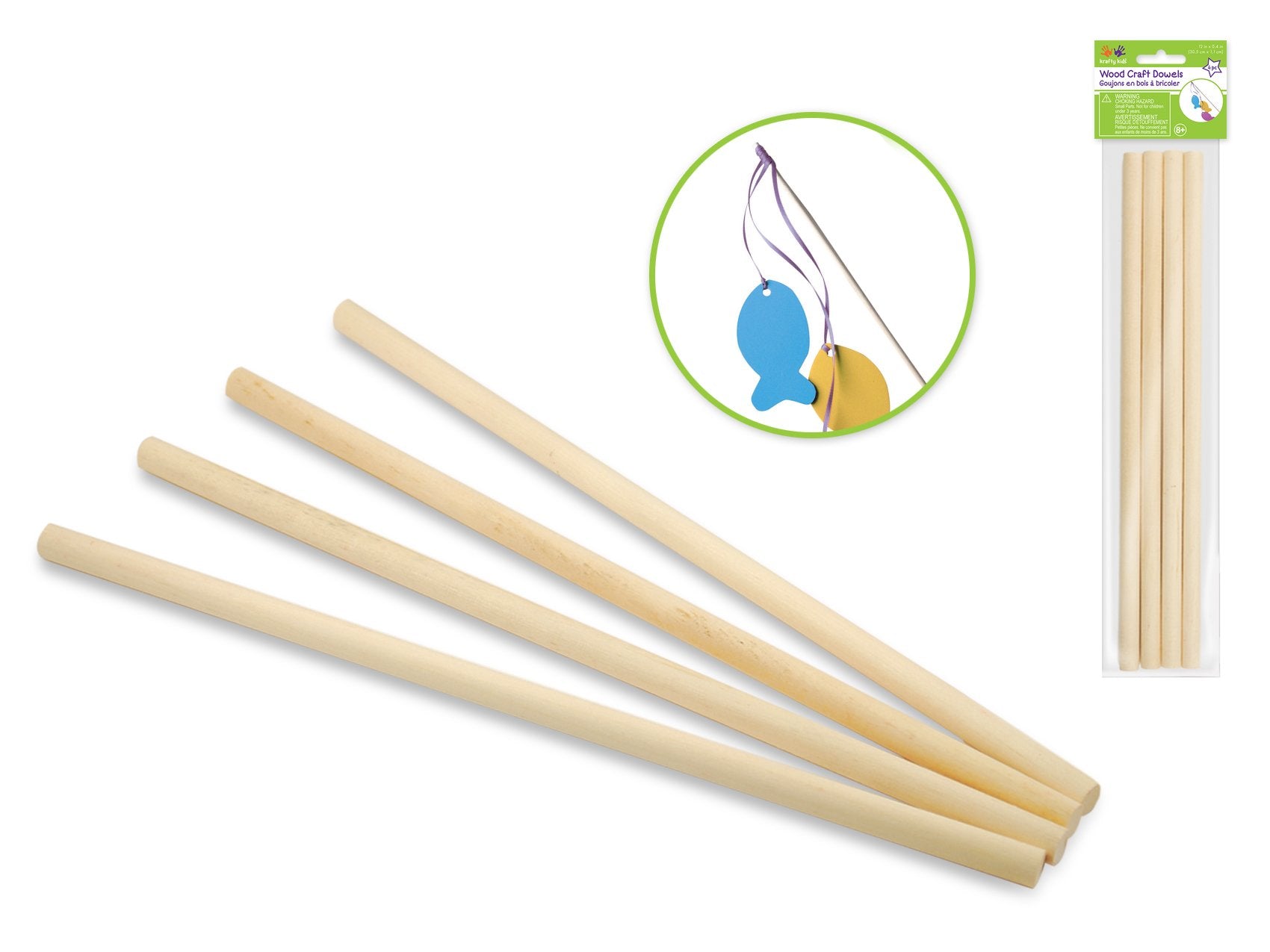 Natural Dowel 4/pk-Design Blanks