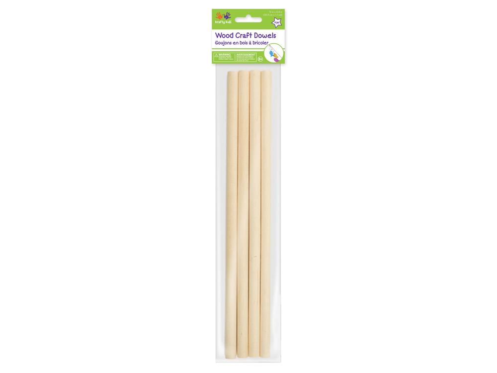 Natural Dowel 4/pk-Design Blanks