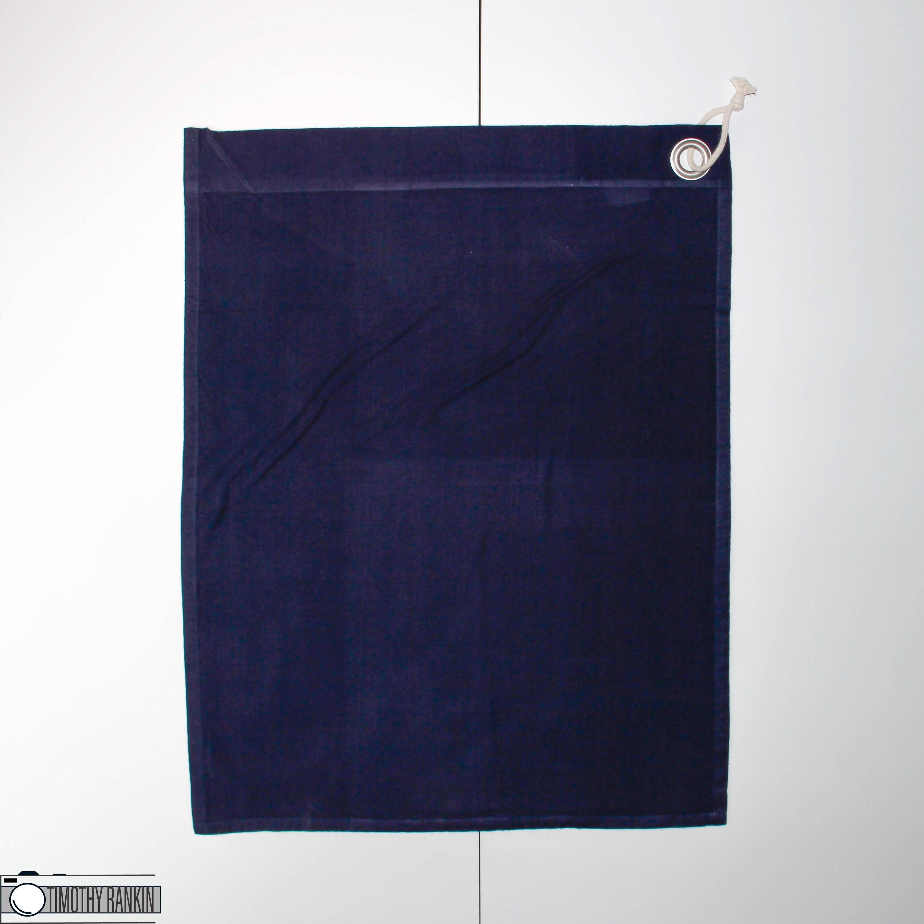 Navy Tea Towel with Grommet 100% Cotton **Limited-Design Blanks