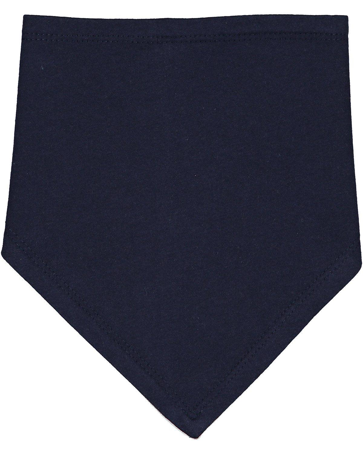 Navy/White - 100% Cotton Bandana Baby Bibs-Design Blanks