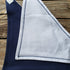 Navy/White - 100% Cotton Bandana Baby Bibs-Design Blanks