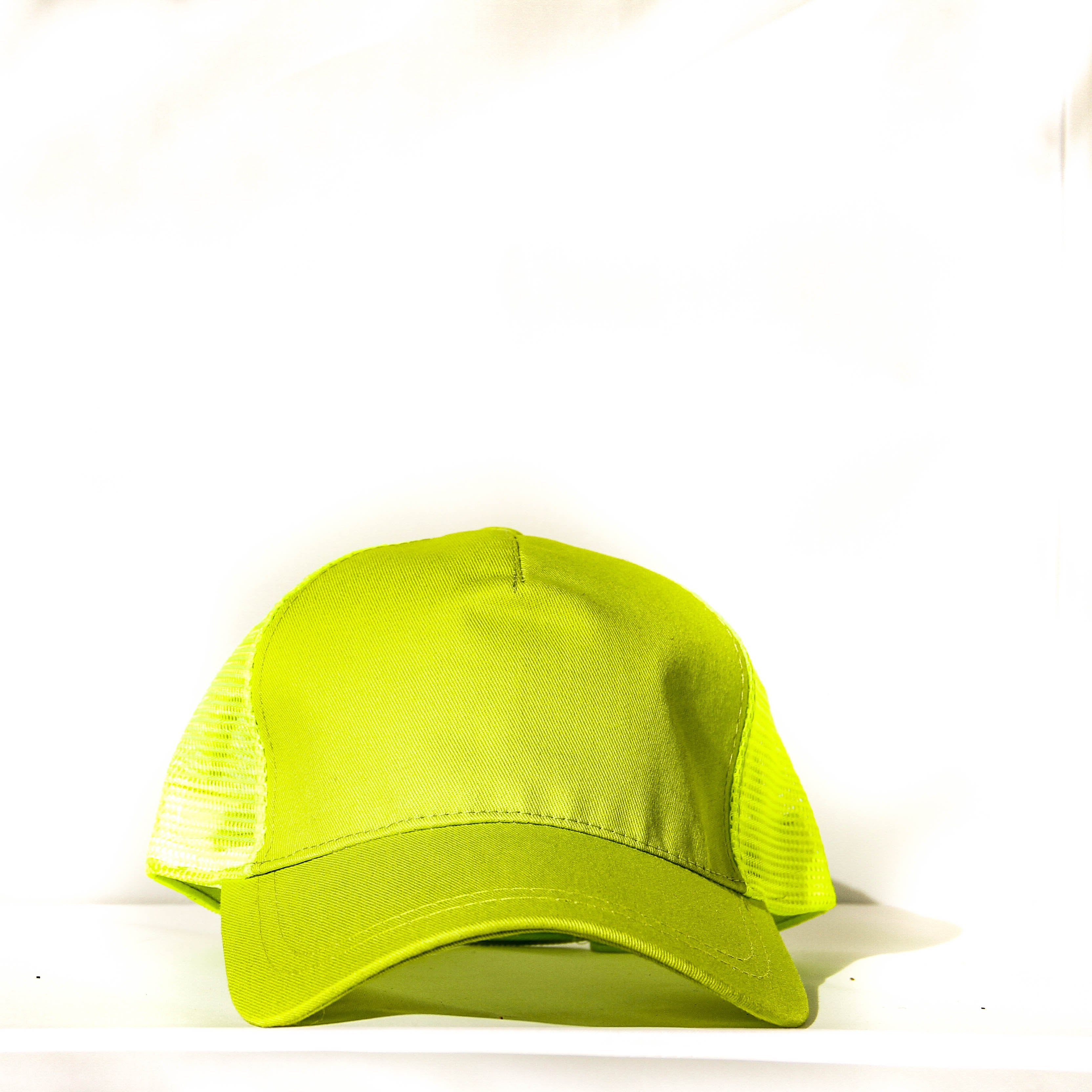 Ponytail Baseball Hat - Neon Green-Design Blanks