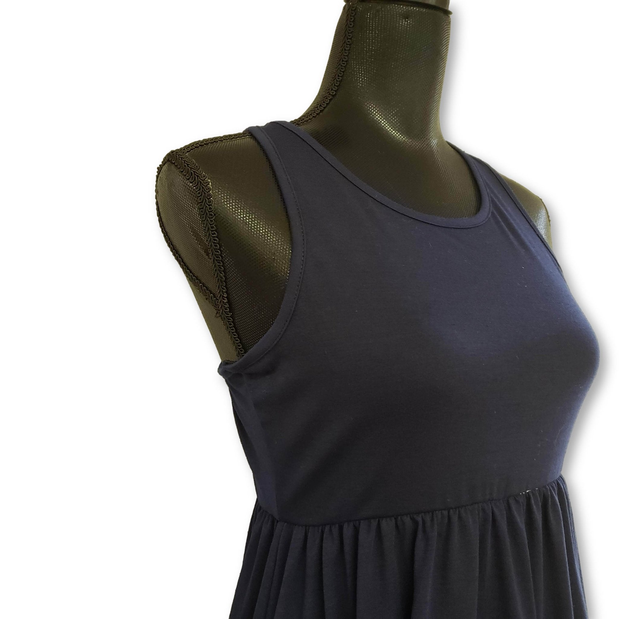 Racer Back Sundress with Pockets - Navy-Design Blanks