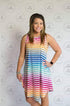 Rainbow Stripe Sleeveless Sundress-Design Blanks