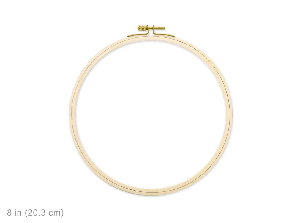 Wood Embroidery Hoop w/Brass Clamp 8"-Design Blanks